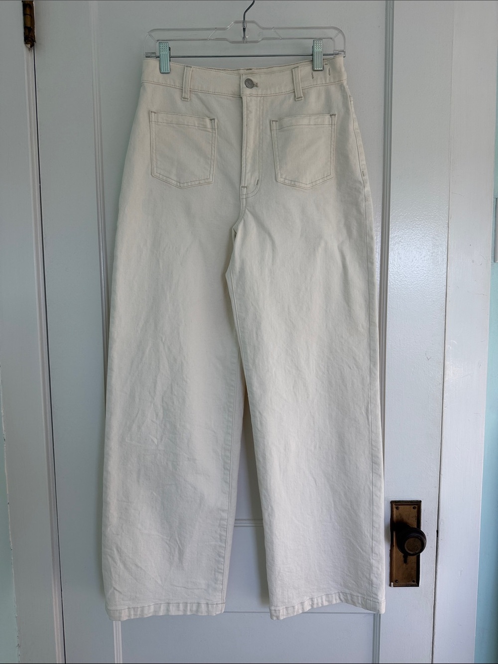 Madewell Ecru Perfect Vintage Wide-Leg Jean Size 27